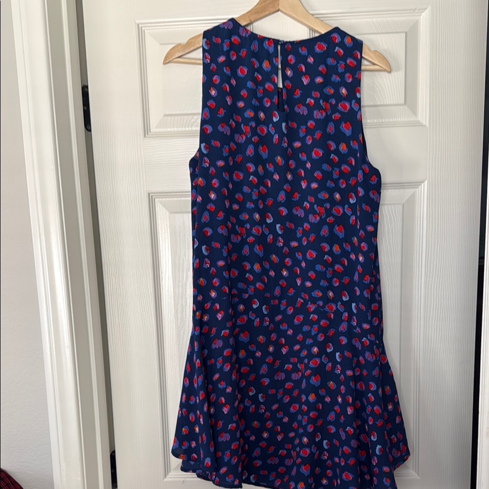 C&E blue chiffon patterned tank knee length dress - Picture 9 of 9
